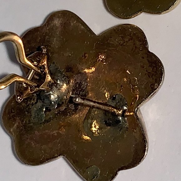 14 Kt Gold X Shaped Earrings - Picture 5 of 14